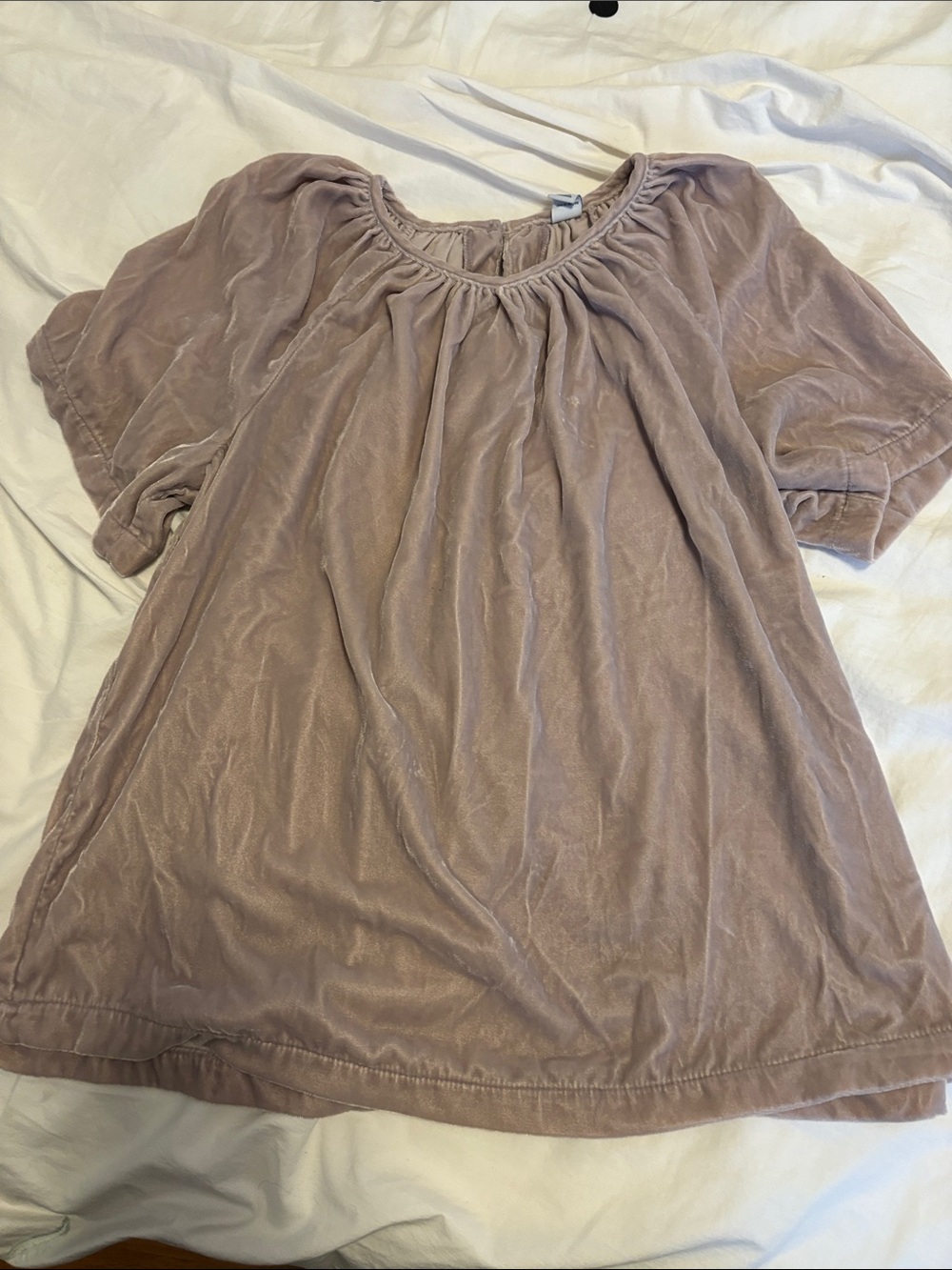 Old Navy Mauve Velvet Peasant Top